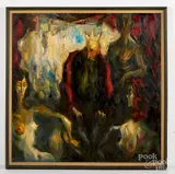 titled The Old King by Dolya Goutman, oil on canvas, offered Sep 2019