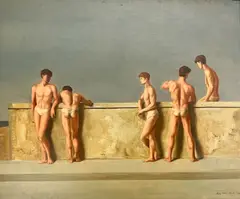Meriggio by Aldo Pagliacci, 1954, oil on masonite, sold Jan 2022
