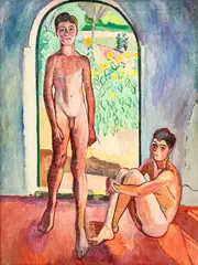 The Dempster Boys (Portmeirion) by Edward Wolfe, 1930, oil on canvas, sold Jan 2022