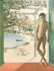 Greek Youth at Skyros by Justin O'Brien, oil on canvas board, sold Jan 2022