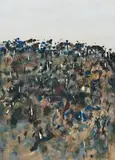 Hillside Upwey by Fred Williams, c.1964, gouache on paper, sold Apr 2011