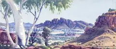The Centre by Albert Namatjira, 1954, watercolour on paper, sold Apr 2011