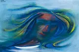 Mermaid by Charles Blackman, oil on paper on composition board, offered Apr 2011