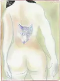 Untitled (Cat Woman) by Charles Blackman, pastel on paper, offered Apr 2011