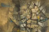 Stained Glass, Malvern Priory by Donald Friend, 1953, gouache on paper, offered Apr 2011