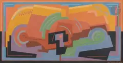 Composition cubiste by Robert Pouyaud, 1956, Gouache, sold Oct 2023