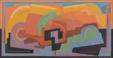 Composition cubiste by Robert Pouyaud, 1956, Gouache, sold Oct 2023
