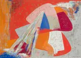 Composition by James Pichette, 1955, Gouache, sold Oct 2023