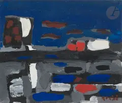 Bord de mer by René Quéré, Gouache, sold Oct 2023