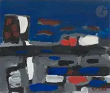 Bord de mer by René Quéré, Gouache, sold Oct 2023