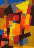 Composition by Léon Gischia, Gouache, sold Oct 2023