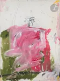 Composition by Michèle Destarac, 1984, Gouache et mine de plomb sur papier, sold Oct 2023