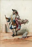 Le baiser by Léopold de Moulignon, Gouache, sold Dec 2014