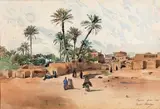 Fayoum, février 1893 by Ernest Constant Simon, Aquarelle, sold Dec 2014