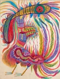 L'oiseau by Germain Van der Steen, Aquarelle, sold Dec 2014