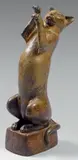 Chat boxeur by Florence Jacquesson, Épreuve en bronze à patine mordorée, sold Dec 2014