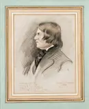Portrait de Robert Schumann en 1841 by Ferdinand Bac, Crayon et crayon de couleurs signé en bas à droite, sold Dec 2014