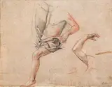 Étude de cavalier by Alexandre Bida, Crayon noir, sanguine, sold Oct 2014
