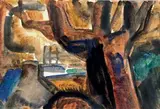 Le trois mâts by Marcel Gromaire, 1918, Lavis d'encre et gouache, sold Oct 2014