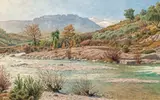Hiver sur la rivière by Henri Rivière, 1947, Aquarelle sur traits de crayon, sold Jun 2014
