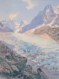 La mer de Glace by Édouard Brun, Aquarelle, sold Nov 2013