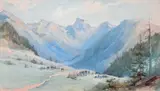 Chasseurs Alpins en montagne by Pierre Comba, Aquarelle, sold Nov 2013