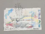 Reflechis» by Albert Flocon, 1990, Aquarelle et collage, sold Nov 2013
