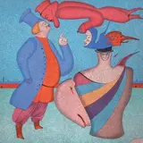 Le carnaval de St Pétersbourg by Michel Chemiakine, Lithographie en couleur signée et annotée, sold Nov 2013