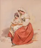 La lecture by Eugène Pierre François Giraud, Aquarelle gouachée, sold Oct 2013