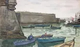 Départ des pêcheurs by Robert Louis Antral, 1932, Aquarelle, sold Oct 2013