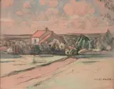 L'entrée du bourg by Jules Adler, Aquarelle, sold Oct 2013