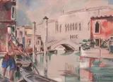Venise by Henry de Waroquier, Aquarelle gouachée, sold Oct 2013