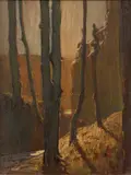 Impression dans les gorges by Joseph-Victor Communal, Pastel, sold Jun 2013