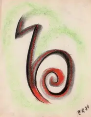 Composition, 1931. ¨ by Ernst Engel-Pak, Pastel, sold Jun 2013