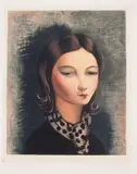 Portrait de jeune femme by Moïse Kisling, Aquatinte en couleur numérotée:, sold May 2013