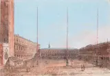 Venise, la place Saint Marc by Carlo Grubacs, Aquarelle gouachée, sold May 2013