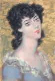Portrait de jeune femme brune by József Rippl-Rónai, Pastel, sold May 2013