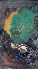 Composition by Karskaya, Huile et collage sur toile, sold May 2013