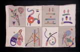 Composition, circa 1930 by Jean Leppien, Aquarelle sur tissu, sold Apr 2013