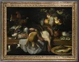 Nature morte de gibier et fruits by Pieter Van Boucle, 1665, Toile, sold Jun 2021