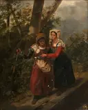 La bonne fille by Hortense Haudebourg Lescot, Toile marouflée sur panneau, sold Jun 2021