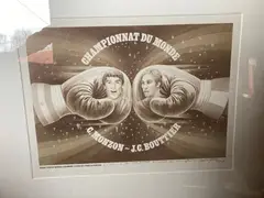 Championnat du monde de boxe Monzon vs Bouttier by Luigi Castigioni, Lithographie signée, justifiée, sold Apr 2021
