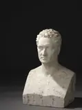 Buste d'homme de qualité by Augustin Courtet, Marbre blanc signé A, sold Feb 2021