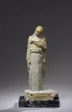 Femme à l'oiseau by Max Blondat, Terre cuite patinée, sold Dec 2020