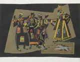 La Danse des Coptes by Paul Allouard Carny, 1957, Gouache sur papier, sold Dec 2020