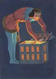 Maquette pour une affiche de chauffage by Jean Fressinet, Gouache, sold Dec 2020
