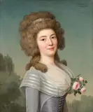 Portrait d'Elisabeth Skinner (1773-1854), future épouse de John Lewis Brown en 1791 by Adolf Ulrik Wertmüller, Toile, sold Dec 2020