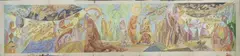 Grande étude pour Pax, grand décor mural pour la Palis des Congrès de Liège (Belgique) by Léopold Survage, 1957, Aquarelle et encre (plume), sold May 2023