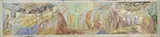 Grande étude pour Pax, grand décor mural pour la Palis des Congrès de Liège (Belgique) by Léopold Survage, 1957, Aquarelle et encre (plume), sold May 2023