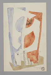 Composition cubiste by Léopold Survage, 1920, Aquarelle et encre (plume et lavis) sur traits de mine de plomb, sold May 2023